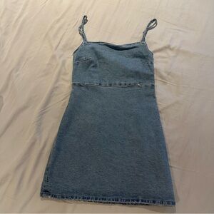 Zara Strappy Denim Dress